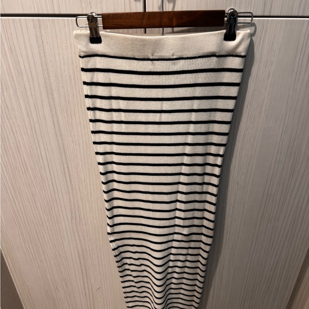 Striped Black and White Women's Skirt